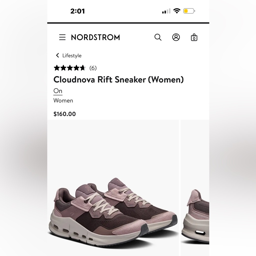 Women's On Cloudnova Rift size 7.5 - New